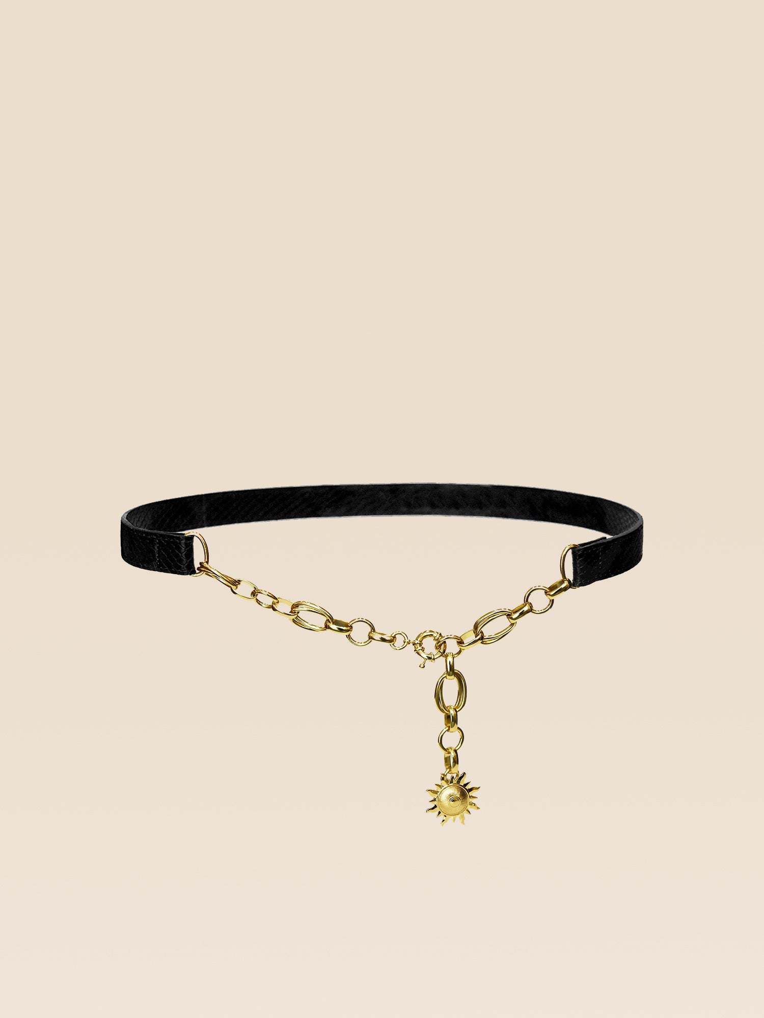 LENA BLACK LIZARD BELT – Fauvette Paris