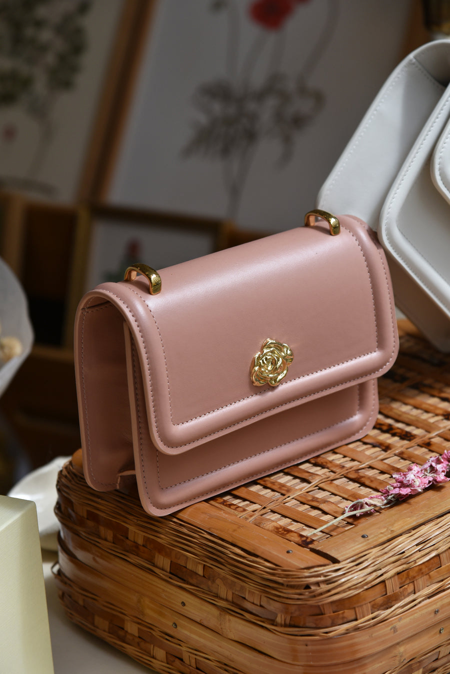 【新品未使用】stina M ポーチ付 Her story rose reaf ROSIE PINK – Fauvette Paris