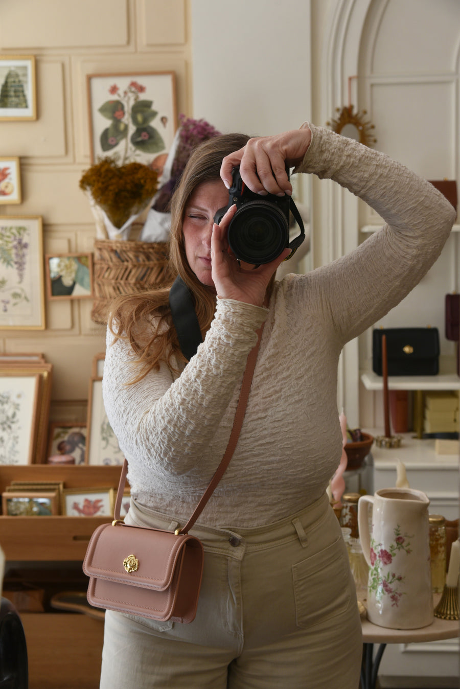 【新品未使用】stina M ポーチ付 Her story rose reaf ROSIE PINK – Fauvette Paris