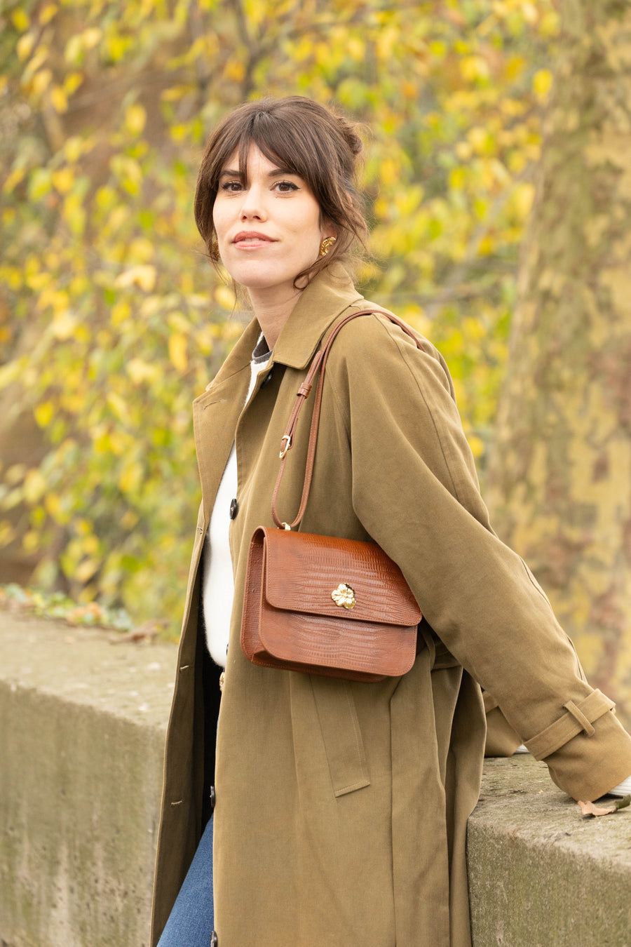 SAC MINI ADÈLE LÉZARD CAMEL